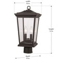 thumbnail image 2 of Trans Globe Lighting 50777 Turlock 2 Light 12" Tall Outdoor Pier Mount Post Light - Black, 2 of 3