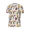 thumbnail image 6 of Wukai Tulips Flowers Print Men's Short-Sleeved Mesh T-Shirt,Quick-Dry Short Sleeve Workout T-Shirt-X-Large, 6 of 8