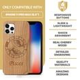 thumbnail image 7 of Case Yard Wooden Case Outside Soft TPU Silicone, Slim Fit Shockproof Wood Protective Phone Cover for Girls Boys Men and Women, Supports Wireless Charging Pisces Sign Design case for iPhone-11-Pro-Max, 7 of 7