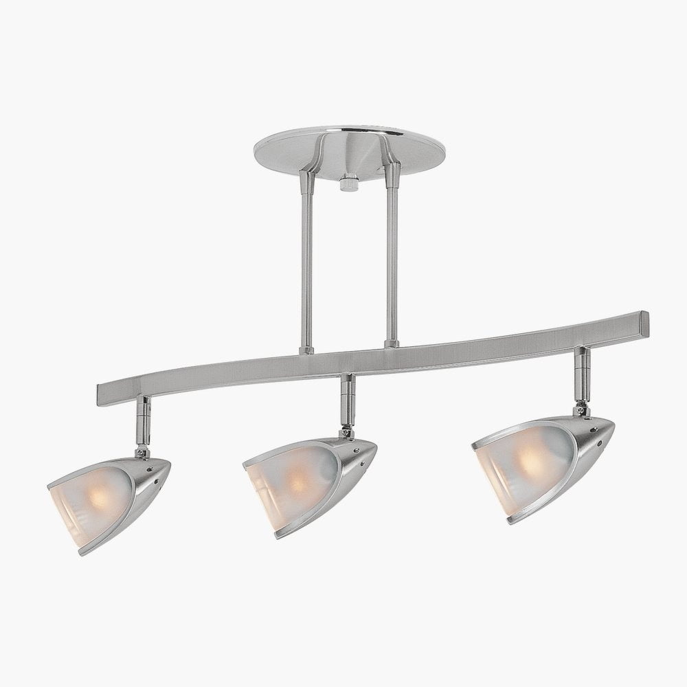 Access Lighting 3 Light Adjustable LED Track in Brushed Steel Color