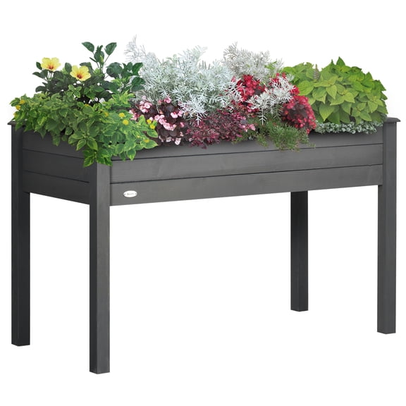AsterOutdoor Raised Garden Bed with Legs, Elevated Wooden Planter Box, Self-Draining with Bed Liner Backyard, 48.25" L x 22.25" W x 30" H.220 lbs