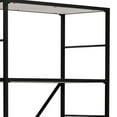 thumbnail image 2 of Gem 63 Inch Freestanding Bookcase 4 Wood Shelves Open Black Metal Frame, 2 of 5