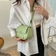 thumbnail image 4 of Bolso de hombro de PU nuevo de verano, bolso cuadrado pequeño, bolso de hombro de mujer verde, 4 of 5