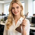 thumbnail image 6 of Leeye Mini Desk Broom and Dustpan Set, Small Handheld Broom for Keyboard, Natural Bristle Desktop Sweeper for Home Office Craft, Brown, 6 of 7