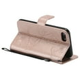 thumbnail image 4 of for iPhone SE 2022/ SE 2020/ 8/ 7 Wallet Case, Kickstand Case Credit Card Holder, Embossed Butterfly Pattern with Strap Premium PU Leather Magnetic Closure Shockproof Protective Flip Cover, Rosegold, 4 of 6