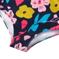 thumbnail image 6 of Toddler Girls One Piece Swimsuits Long Sleeve Floral Printing Beach Bathing Suit Swimwear Size 3-4T, 6 of 8