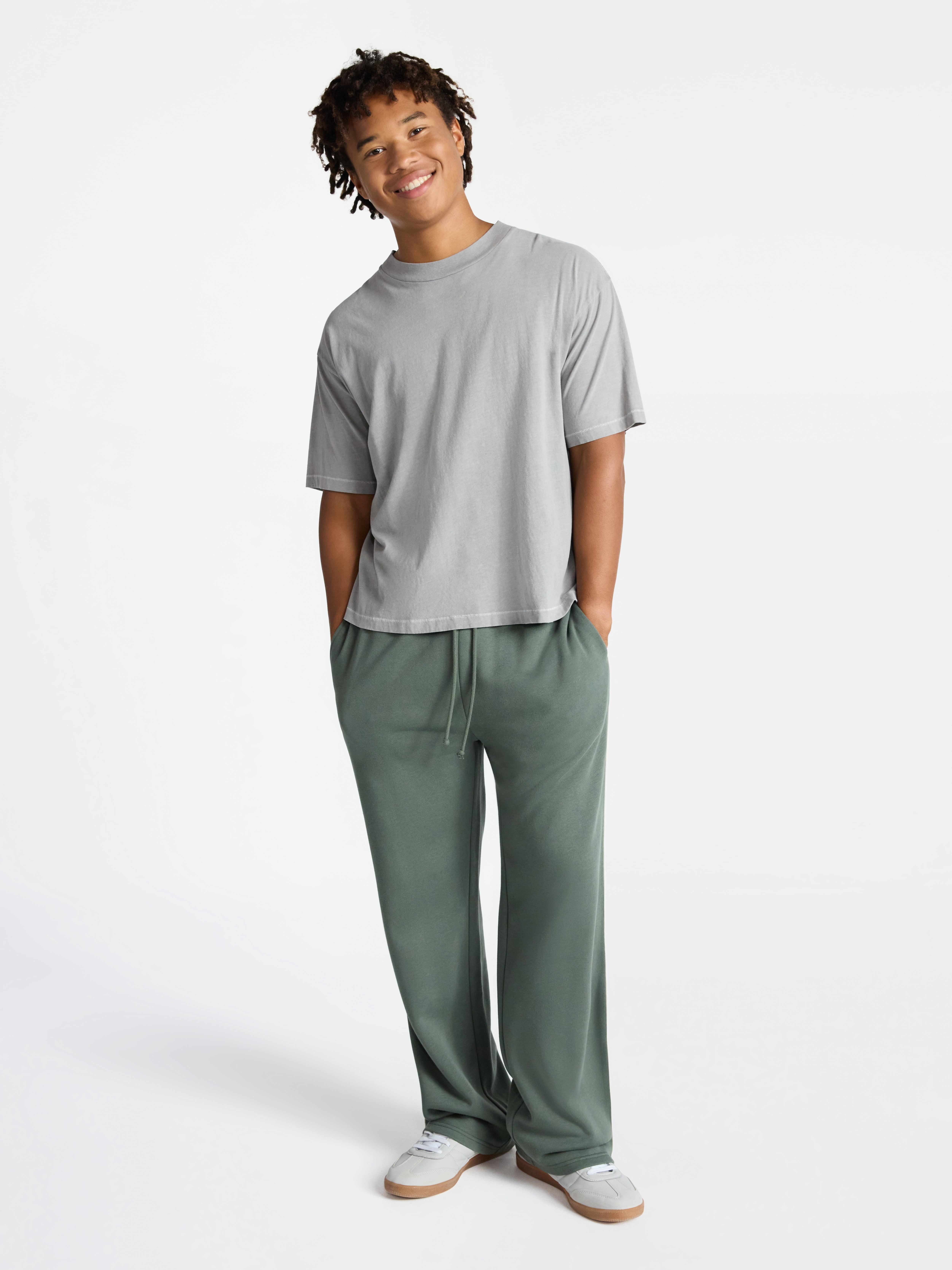 No Boundaries Piped Fleece Jogger Pants, Men's & Big Men's