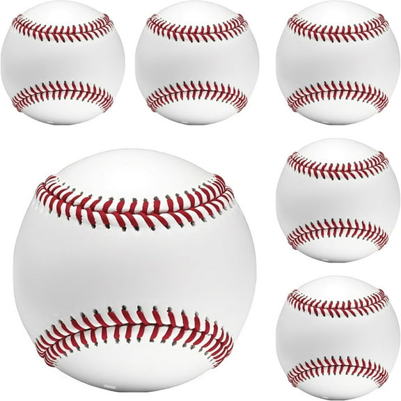 2 Pack Blank Baseballs Solid Cork Core, 9 Inch Baseball Balls Unmarked Autographs Baseball for League Play, Pitching, Hitting, Batting, Fielding, Autograph, Gifts