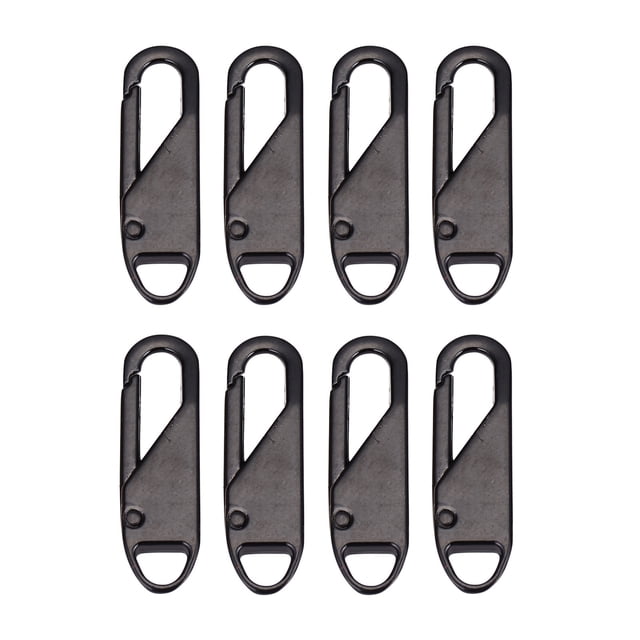 Under 10 Home Textile Storage 8PC Universal Detachable Zipper Puller Metal Rubber Zipper for Bags and Clothes