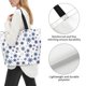 thumbnail image 3 of Balery blue Snowflake Prints Bolsa Tote Estilo Estético con Cremalleras, Bolsa de Hombro, Bolsa de Compras Grande y Plegable, 3 of 8