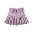 thumbnail image 2 of KkSLirnhs 18 Months Girls' Summer School Pleated Skirt with Stylish Design and Breathable Material Lightweight School Uniform Pleated Ruffle Scooter Skirt Purple, 2 of 3