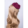 thumbnail image 3 of PuliPuqi Fascinator Hats for Women 20s 50s Vintage Pillbox Hat Derby Flower Veil Wedding Tea Party Hat, 3 of 6