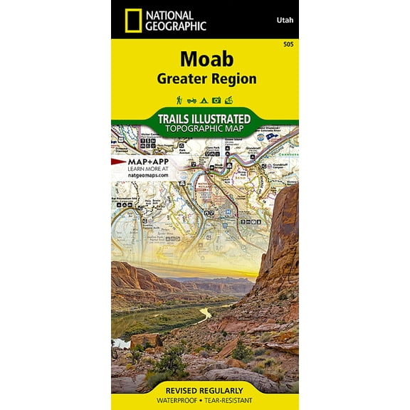 National Geographic Trails Illustrated M Moab Greater Region Map, Book 505, (Paperback)