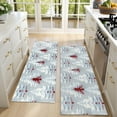thumbnail image 4 of Kitchen Rugs Sets Of 2,Light Blue Christmas Tree Pattern Anti Fatigue Kitchen Mat Rugs Non Slip Washable,Decorative Kitchen Floor Mats for Kitchen,Sink,Laundry,17"X47", 4 of 5