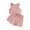 Pink, variant on vdgthytj Toddler Girl's Summer Outfits 2 Piece Ribbed Sleeveless Tank Top and Shorts Solid Color Clothing Set