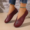 thumbnail image 6 of Busydd Flats for Women Trendy Round Toe Zipper Slip on Shoes Women Casual Comfortable Solid Color Women Shoes 7, 6 of 9