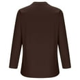thumbnail image 5 of Womens Blouses Summer Solid Color Stank Button Long Sleeve Casual Smock Tops Streetwear, 5 of 5