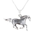 thumbnail image 3 of Jewelry Trends Running Horse Equestrian 925 Sterling Silver Pendant Necklace 18", 3 of 5