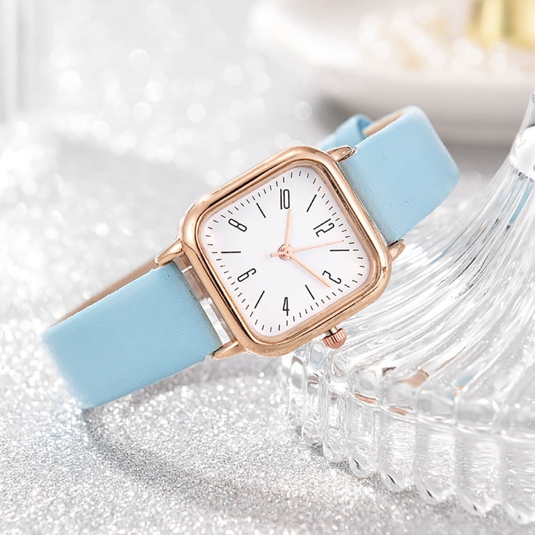 Women Watch Square Dial Adjustable Faux Leather Strap  display picture 2