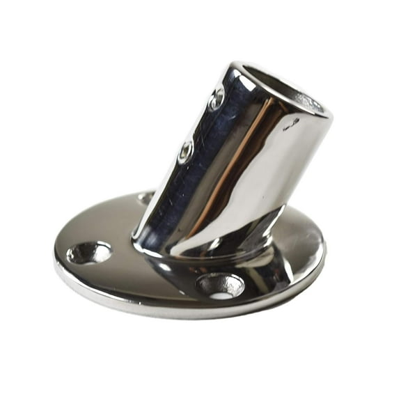 MARINE CITY Heavy Duty 316 Grade Stainless Steel Marine Grade Casting Boat Hand Railing Fittings 7/8 Inches Round Base 60 Degree Tube Base 1 Pcs