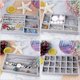 thumbnail image 2 of Caja para anillos Caja de terciopelo gris de 18 celosías + Caja de medio aro y media esponja gris + Caja de terciopelo gris de 6 celosías + Caja de terciopelo gris con plato vacío, 2 of 5