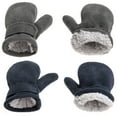 thumbnail image 5 of Autumn Winter Toddler Warm Mitten Boys Girls Faux Fleece Gloves, 5 of 6