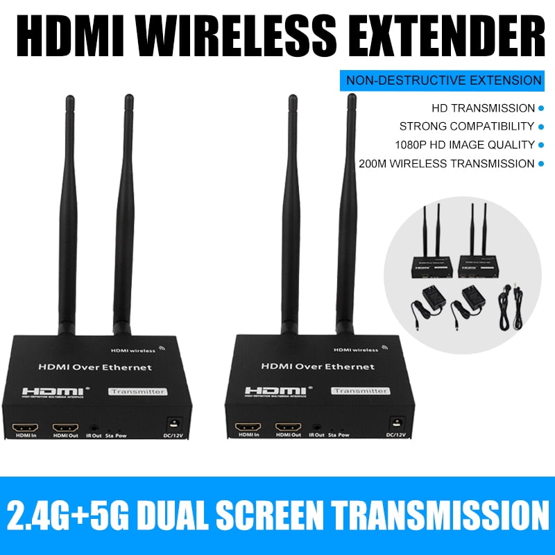 OUSITAID 200m HDMI 1080P Audio Video TV Receiver with Remote Extender & Bonus 1 Year Additional Warranty - Walmart.com