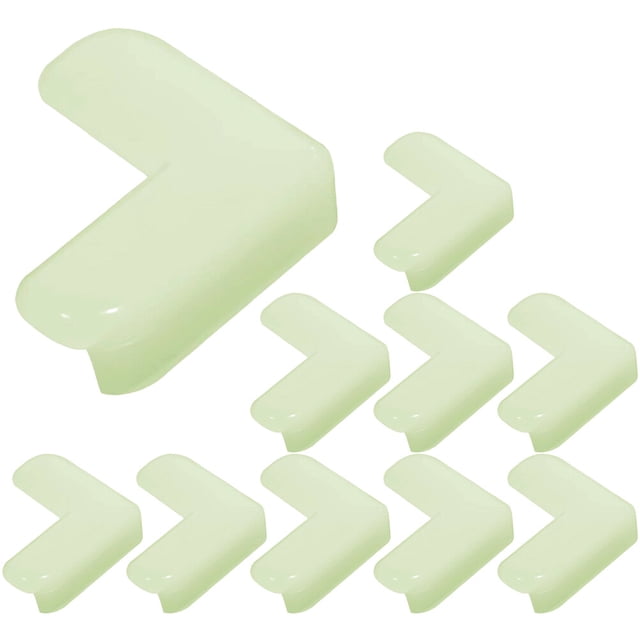 Shisuyan Corner Protectors Luminous Light Green PVC 10Pcs 1.6X1.6X0.6In