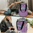 thumbnail image 3 of PAVILIA Knitting Bag Crochet Organizer Bag, Yarn Storage Tote, Knitting Accessories Supplies, Yarn Holder For Knitting With Grommets, Needles Hooks Essentials, Crochet Project Case (Heather Purple), 3 of 7
