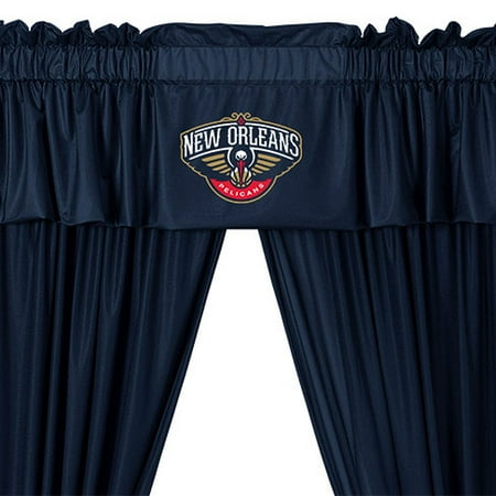 Nba Pelicans Curtain Set Basketball Valance And Drapes Walmart Com