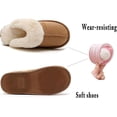 thumbnail image 4 of Pantuflas de mujer con espuma viscoelástica, suaves y sin cordones, forradas de gamuza y suela antideslizante, para interior y exterior., 4 of 5
