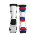 thumbnail image 2 of Men's Korean Flag Novelty Athletic Socks Women's Digital Printing Funky Patterned Crew Socks, 2 of 7