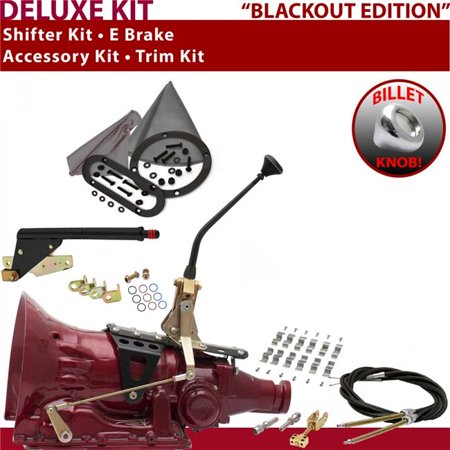 American Shifter TH200 Shifter Kit Black 10 in. E Brake Cable Clamp Trim Kit for EFE71