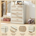 thumbnail image 7 of 6 Rattan Drawer Dresser, Rustic White Dressers for Bedroom with Chest of Drawers, Wooden Cabinet for Bedroom, Living Room, Entryway, 7 of 7