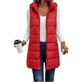 thumbnail image 2 of MaFYtyTPR Women's Long Puffer Vest Hooded Quilted Zip Up Sleeveless Jacket with Pockets Winter Lightweight Padded Warm Waistcoats, 2 of 6