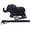 Black, variant on Elephant Shaped Crossbody Bag for Women Shoulder Handbag PU Leather Wristlet Clutch Purse