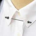 thumbnail image 3 of Fashion Shirt Collar Bar Tie Pin for Gift 70mm Copper Necktie Black, 3 of 6