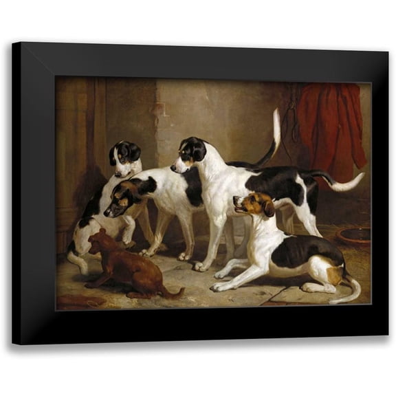 Woodward, Thomas 14x11 Black Modern Framed Museum Art Print Titled - The Puckeridge Foxhounds