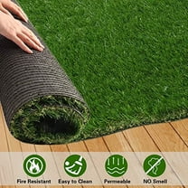 Weidear Artificial Grass Thick Turf 6 ft x 8 ft,1.38" Artificial Synthetic Fake Grass Rug, Indoor/Outdoor Realistic Turf Grass Lawn Mat for Dogs Pets, Patio, Landscape, Garden, Custom Size