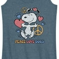 thumbnail image 3 of Peanuts - Peace Love Dogs - Women's Racerback Tank Top, 3 of 6