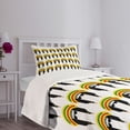thumbnail image 5 of Ambesonne Jamaican Quilted Bedspread Set 2 Pcs, Rastafarian Dreadlocks, Twin Size, Multicolor, 5 of 6