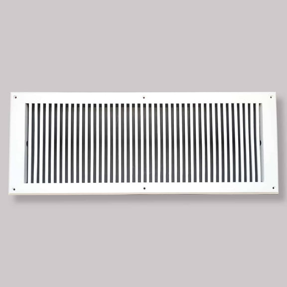 Prima Decorative Hardware Contemporary Design 8″ x 24″ Cast Aluminum Air Return Grille [VR-102] - White