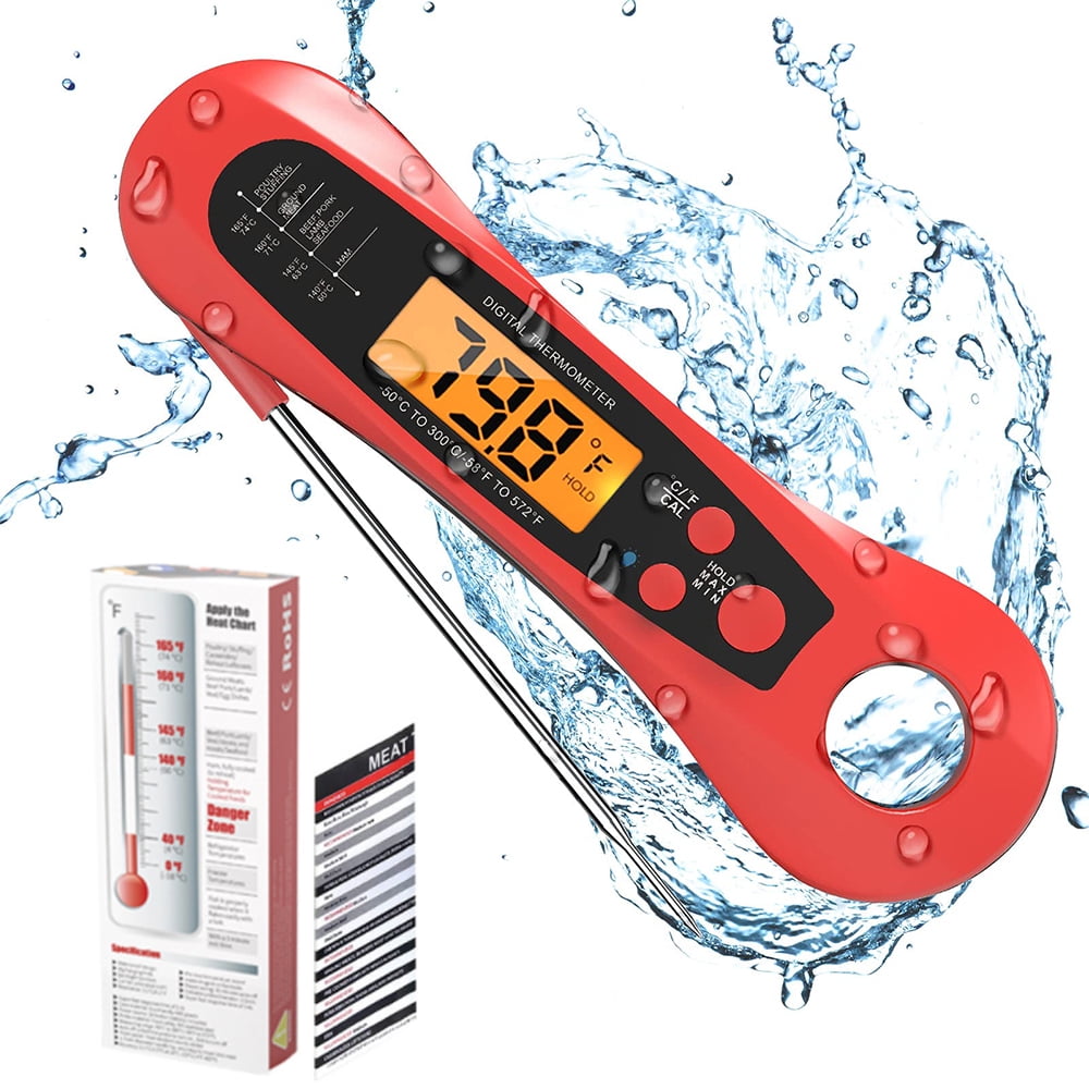  Allprettyall Digital Thermometer Talking Instant  Read-Waterproof Food Thermometer with Talking Function & Backlight，Meat  Thermometer for Cooking，Kitchen, Outdoor BBQ, and Grill(Black) : Patio,  Lawn & Garden