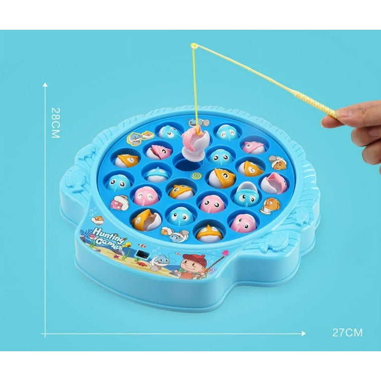 Deluxe Rotating Fishing Game with 4 Fishing Poles .Endless Hours of Fishing Fun .Comes with Catchy Music Ideal Gift for Kids