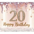 thumbnail image 4 of Yatrandify Sparkling Design Happy Birthday Banner Glittering Rose Gold Shimmer Celebration Backdrop for Birthday Party Anniversary Decor Celebration, 4 of 8