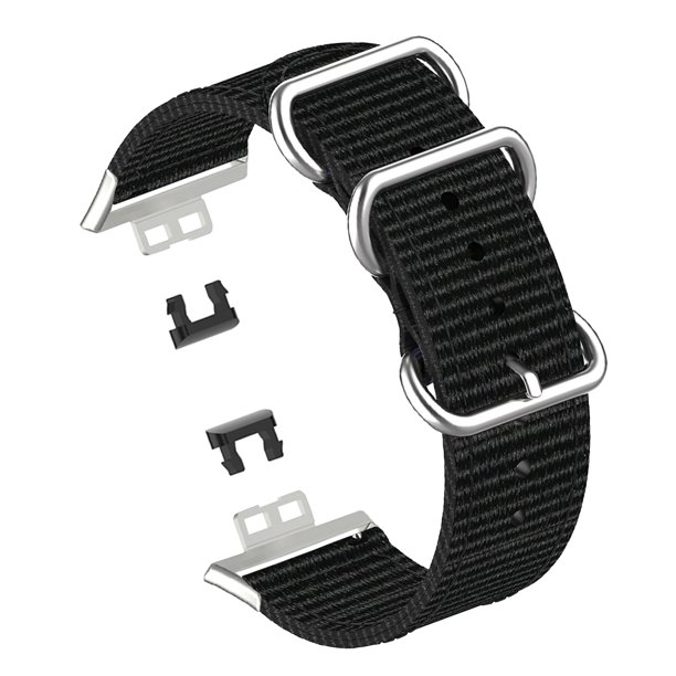 Inteprter Correa de repuesto para reloj inteligente, correa ajustable, piezas de reparación de coloridas tejidas, compatibles con accesorios Watch Electrónica Negro