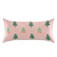 thumbnail image 3 of Christmas Trees with Orange Bows Satin Pillowcase Envelope Design Pillow Covers 1 Pack Standard Size 20" x 26", 3 of 9