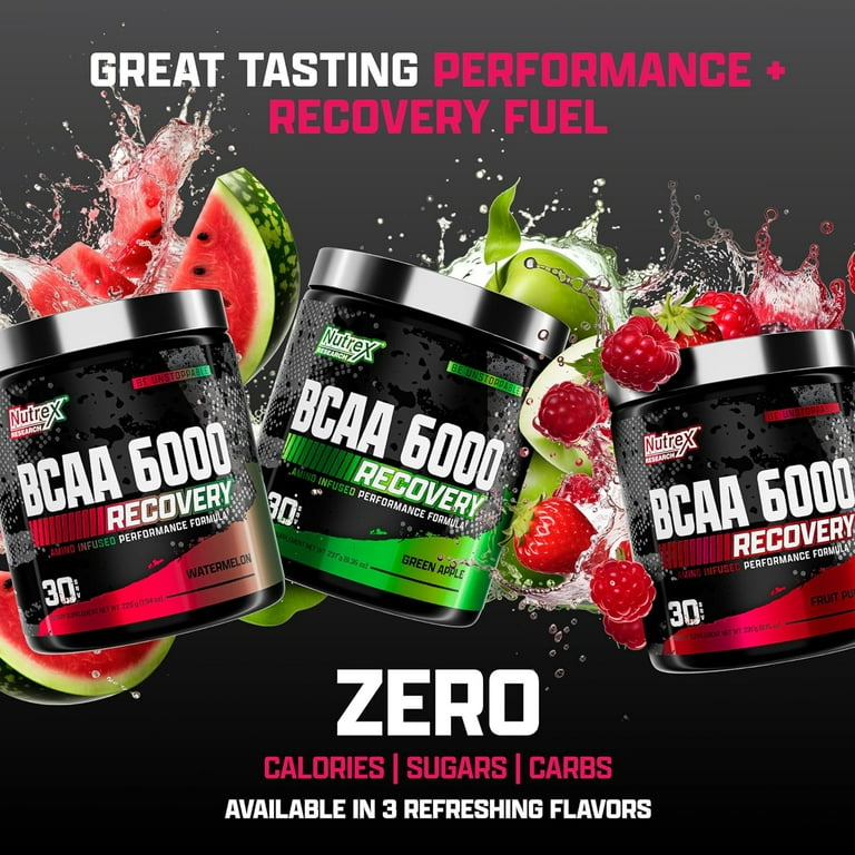 Nutrex Research, BCAA 6000 Watermelon, 30 Servings, Muscle