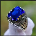 thumbnail image 1 of Retro Handmade Turkish Signet Rings for Men Ancient Silver Color Carved Ring Mystic Zircon Inlay New Punk Motor Biker Ring, 1 of 5