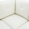 thumbnail image 6 of Hommoo L Shaped 4-Seat Couch, Faux Leather Sectional Couches and Sofas, Modern Living Room Furniture Sets Sectional Sofa Set, White(No Ottoman), 6 of 8